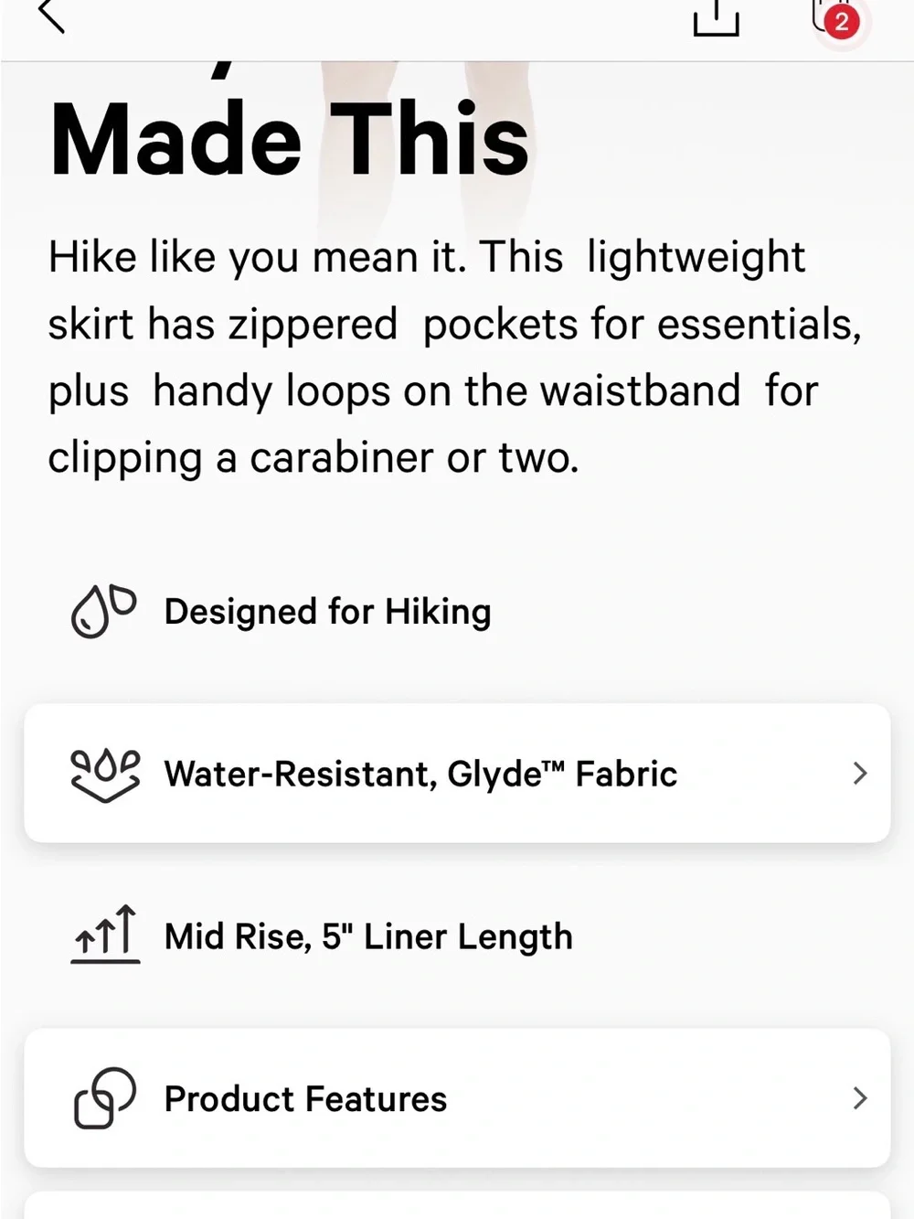 Lululemon Cargo Hiking Skirt *Like New